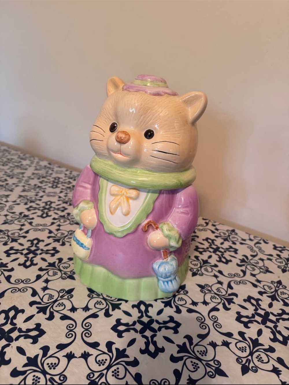 Vintage Ceramic Cat Cookie Jar